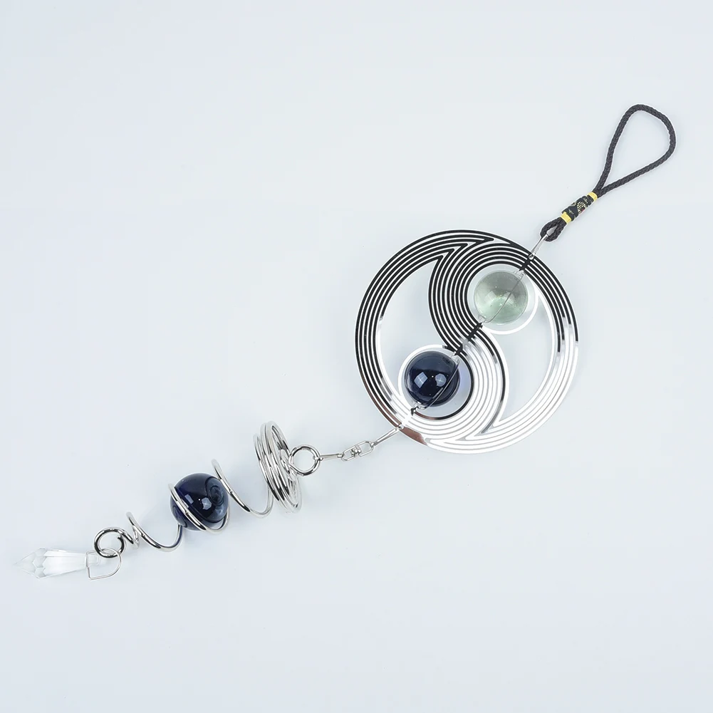 Креативные спиральные вращающиеся хрустальные колокольчики для церкви двора