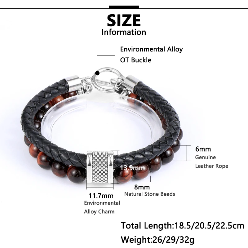 Мужской браслет из тигрового глаза с натуральным камнем обсидиан Лазурит бисера