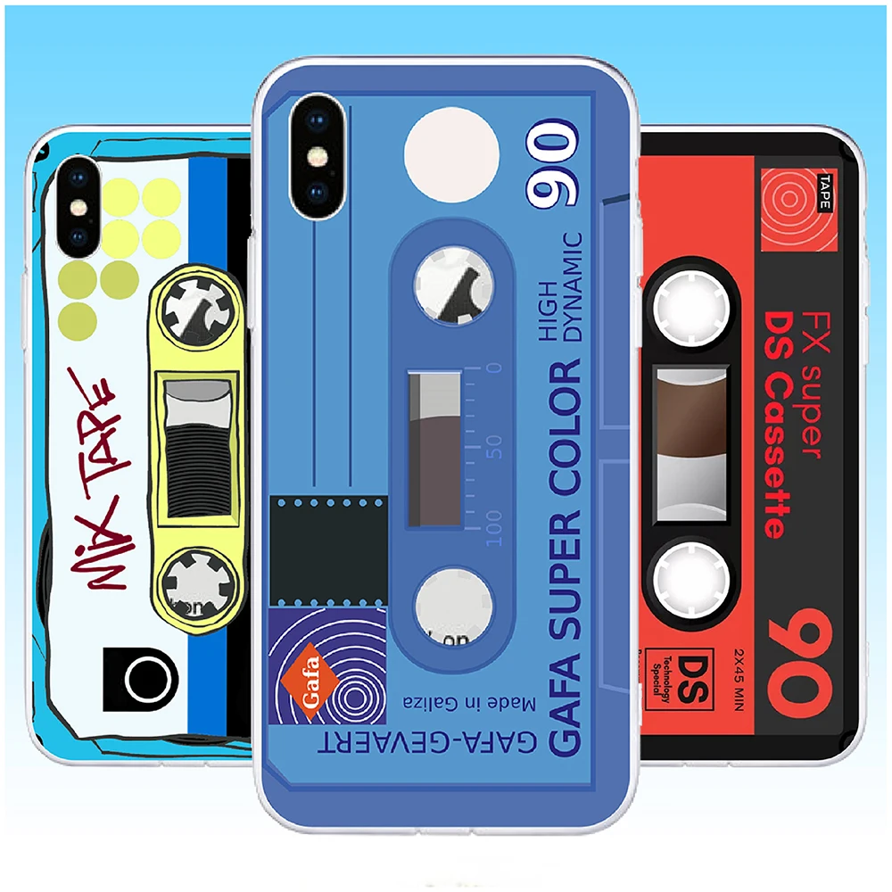 

Retro Cassette Tape For Samsung Galaxy A90 A80 A70 A70S A70E A60 A50 A50S A40 A40S A30 A30S Black Silicone Soft Phone Case Coque