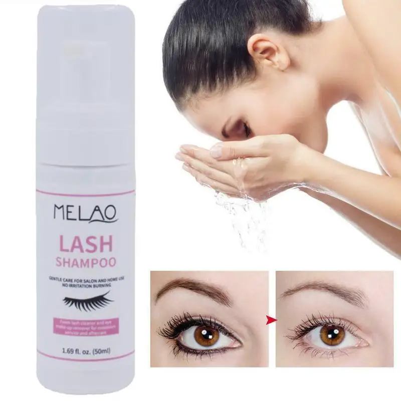50 мл средство для очищения ресниц с поролоновыми ресницами индивидуальное