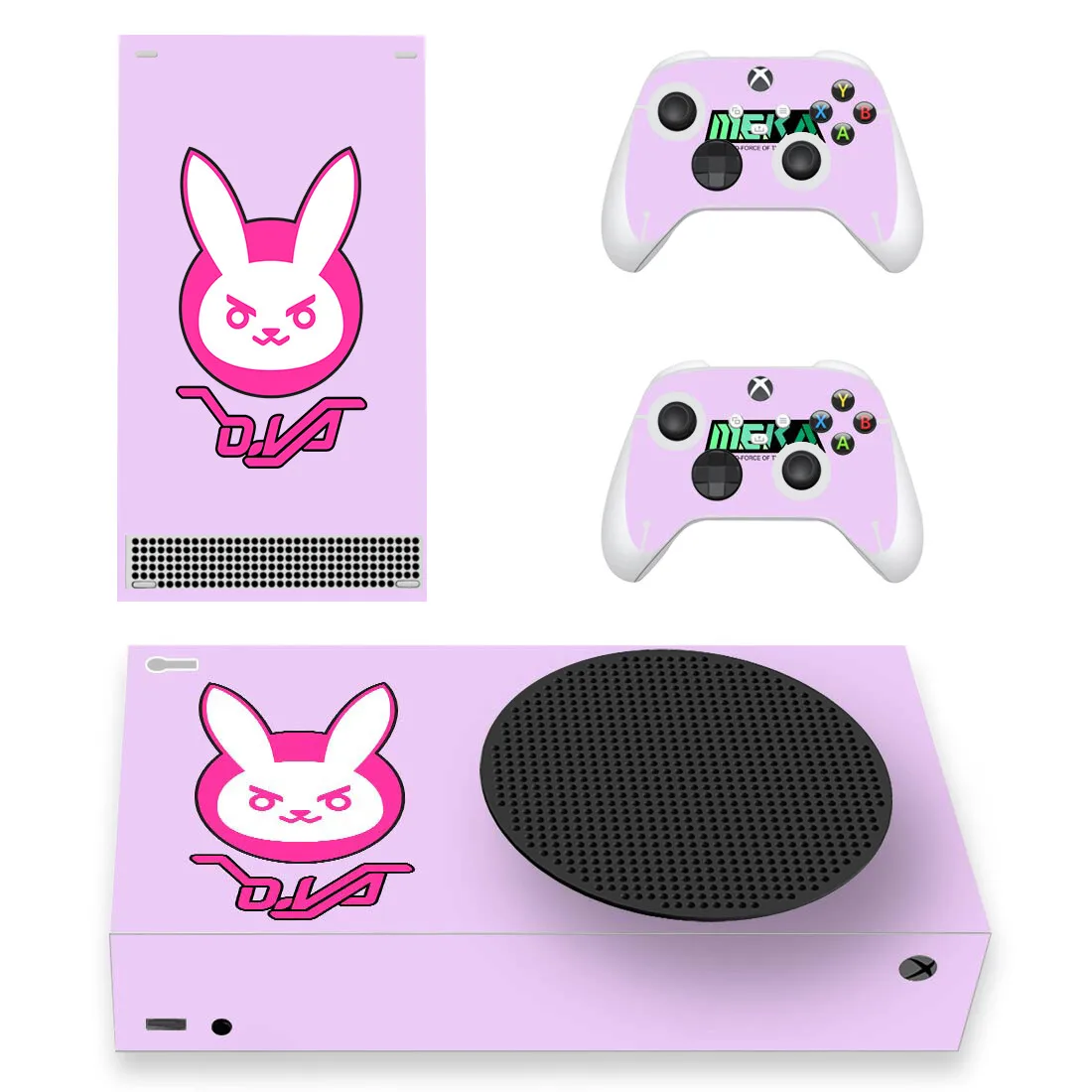 DVA Skin Sticker Decal Cover for Xbox Series S Console and 2 Controllers Xbox Series Slim XSS Skin Sticker Vinyl