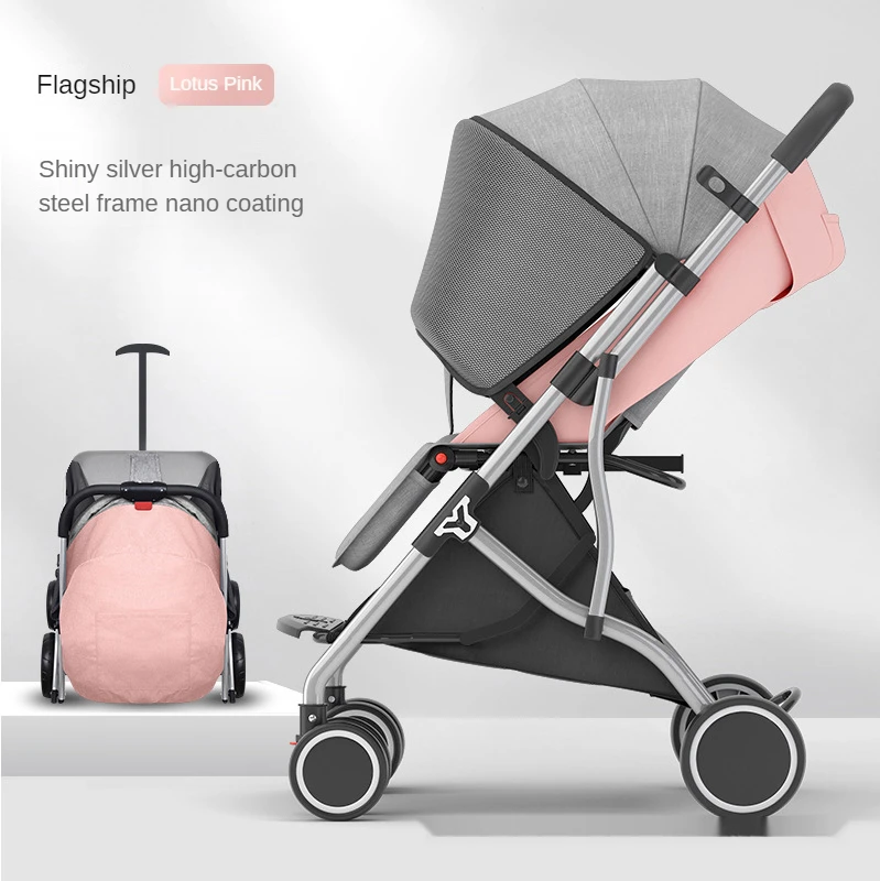 Baby Large Space Stroller One-click Folding Simple Trolley Portable Four-wheel Shock Absorber Child Trolley