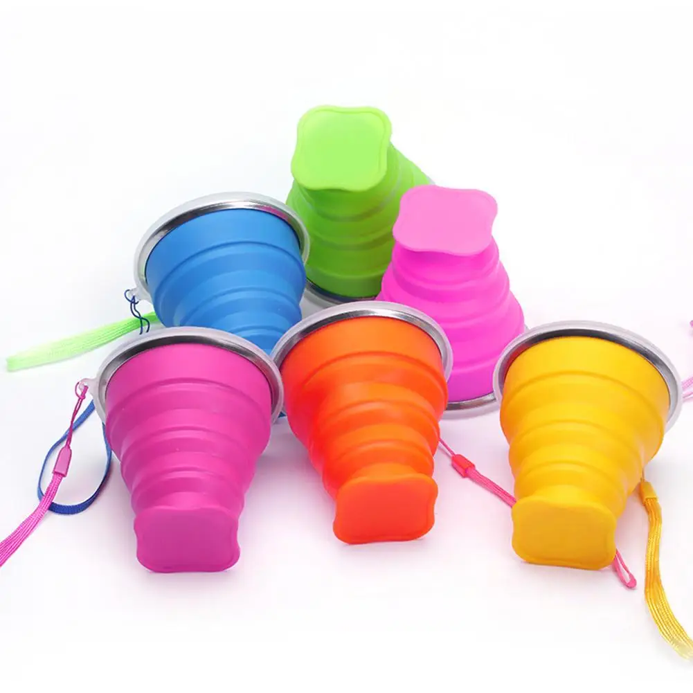 Горячая Распродажа уличные чашки с нежной текстурой выдвижная Питьевая кружка