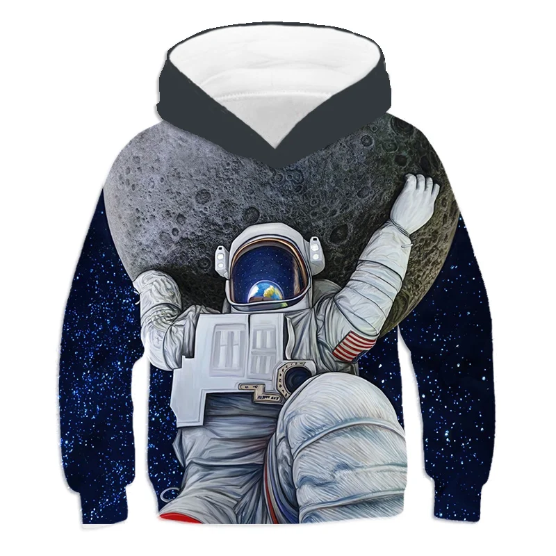 

Новинка, модные забавные толстовки с 3D-принтом, толстовка с капюшоном с изображением астронавта, пуловер в популярном стиле на весну и осень...