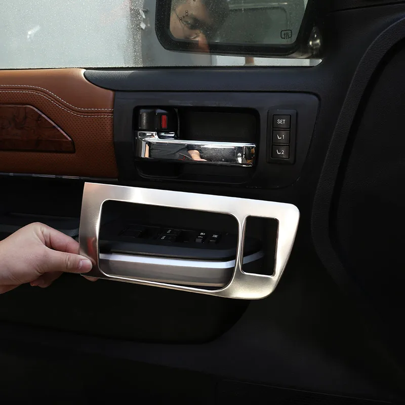 

For Toyota Tundra 2014-2021 Stainless steel Car Inner handle frame Cover Door Bowl Frame Decoration Trim Sticker Car Accessories
