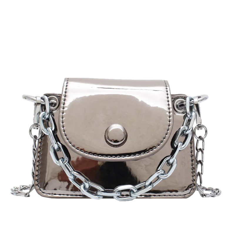 

Mini Women Silvery Shoulder Bag Chain Crossbody Refreshing Women Shoulder Bags For Outgoing