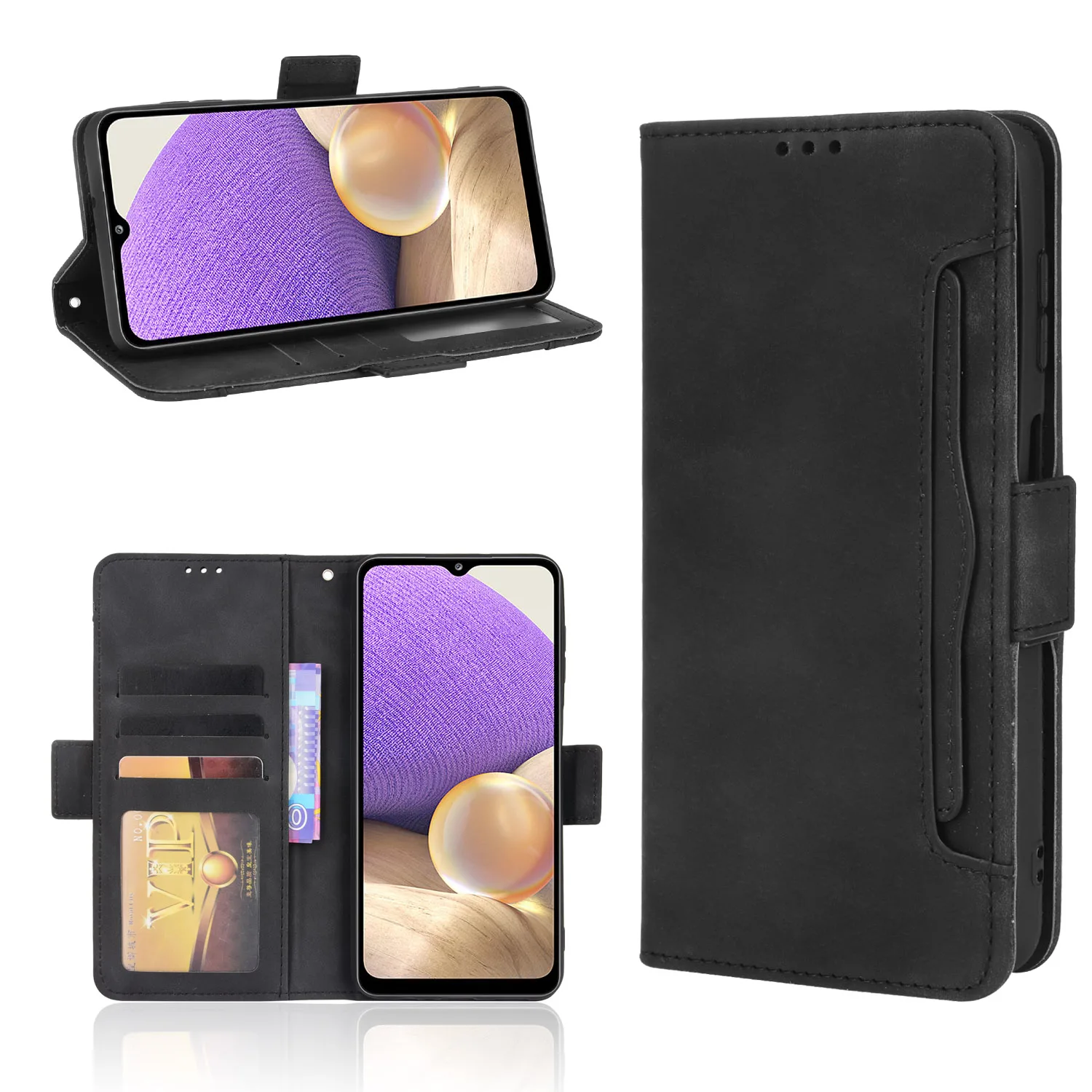 

Flip Case For Galaxy A13 Multi Card Slots Premium Leather Wallet Cover For Samsung Galaxy A13