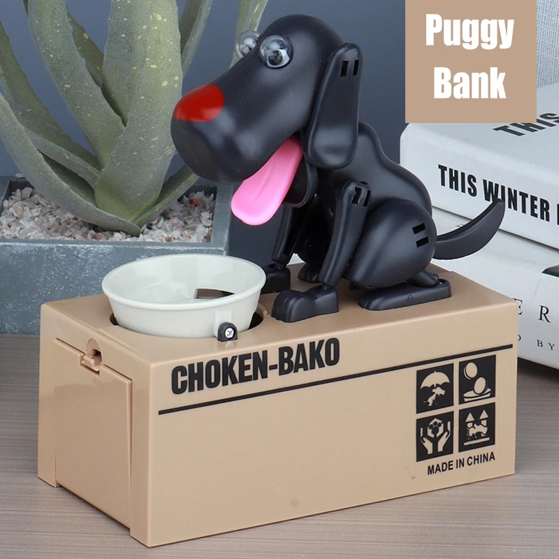 

Creative Dog Puggy Bank Gifts Toy for Kids Children Battery Powered Robotic Coin Munching Money Box Money Saving Storage Case
