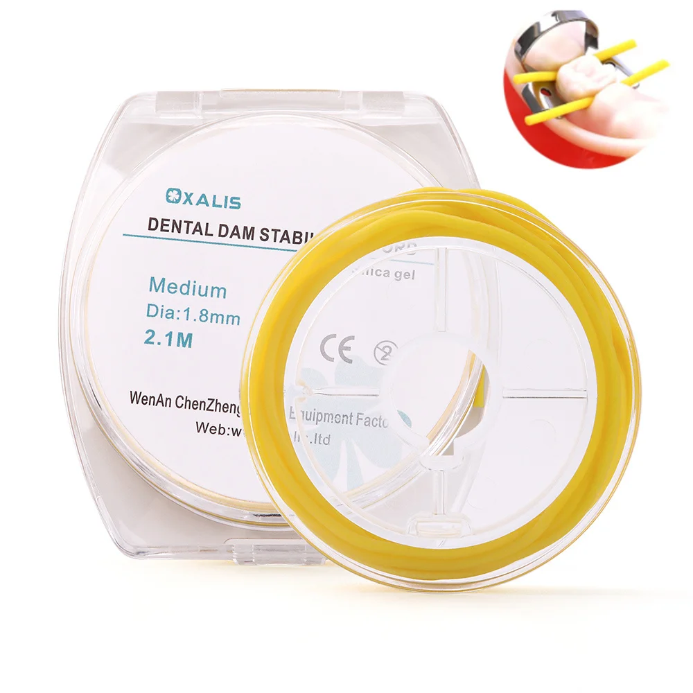 

Новое поступление, стоматологический резиновый плоский стабилизирующий шнур длиной 2,1 м, диаметром 1,8 мм, средние клиновидные зажимы, эласт...