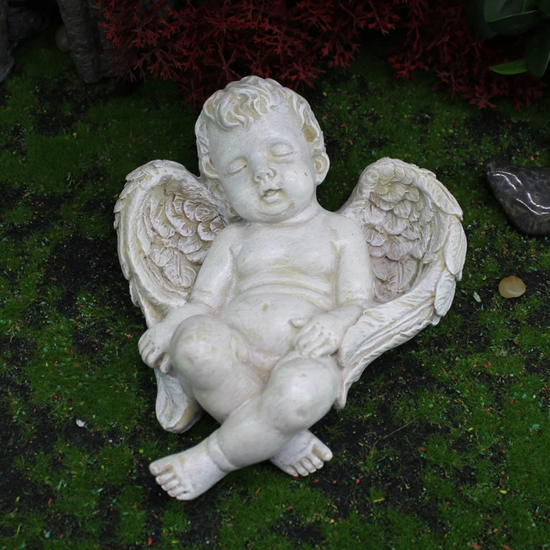 

Красивая статуя ангела, креативные полимерные поделки, уличное микро ландшафтное украшение для сада, двора, лужайки