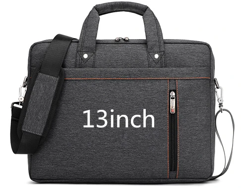 Водонепроницаемая офисная сумка портфель для ноутбука 13 14 15 17 дюймов Macbook ноутбук планшет серый черный розовый нейлоновая деловая сумка для мужчин и женщин - Цвет: black 13inch