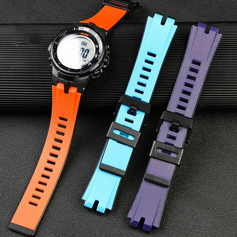 Силиконовый ремешок для часов PROTREK series Casio prw-3000 3100 6000 6100y силиконовый из смолы с