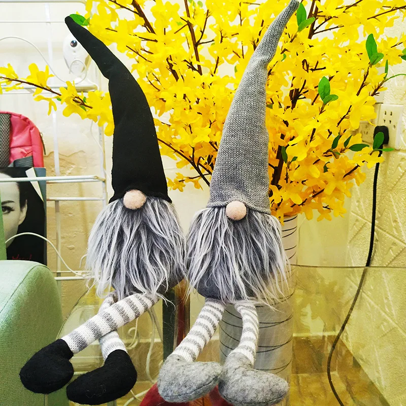 2 шт./компл. черный серый скандинавский плюшевый орнамент вязаная Рождественская