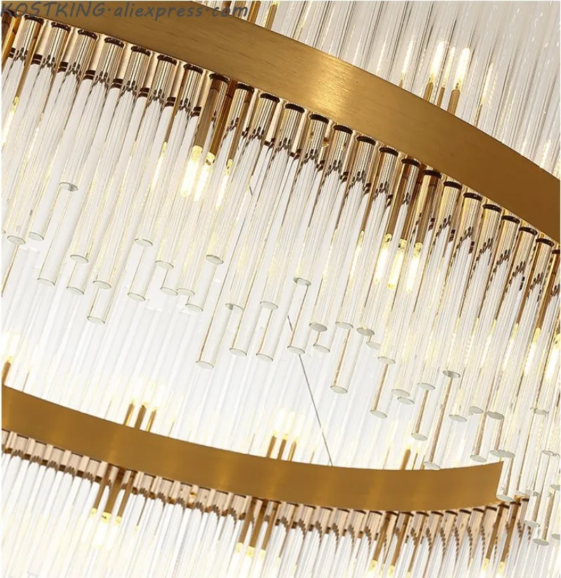

Luxury Lustre Gold Pendant Light Led G9 Luminaires Fixtures Hanging Lamp Living Room Led Pendant Lamp Glass Tubes Suspend Lamp