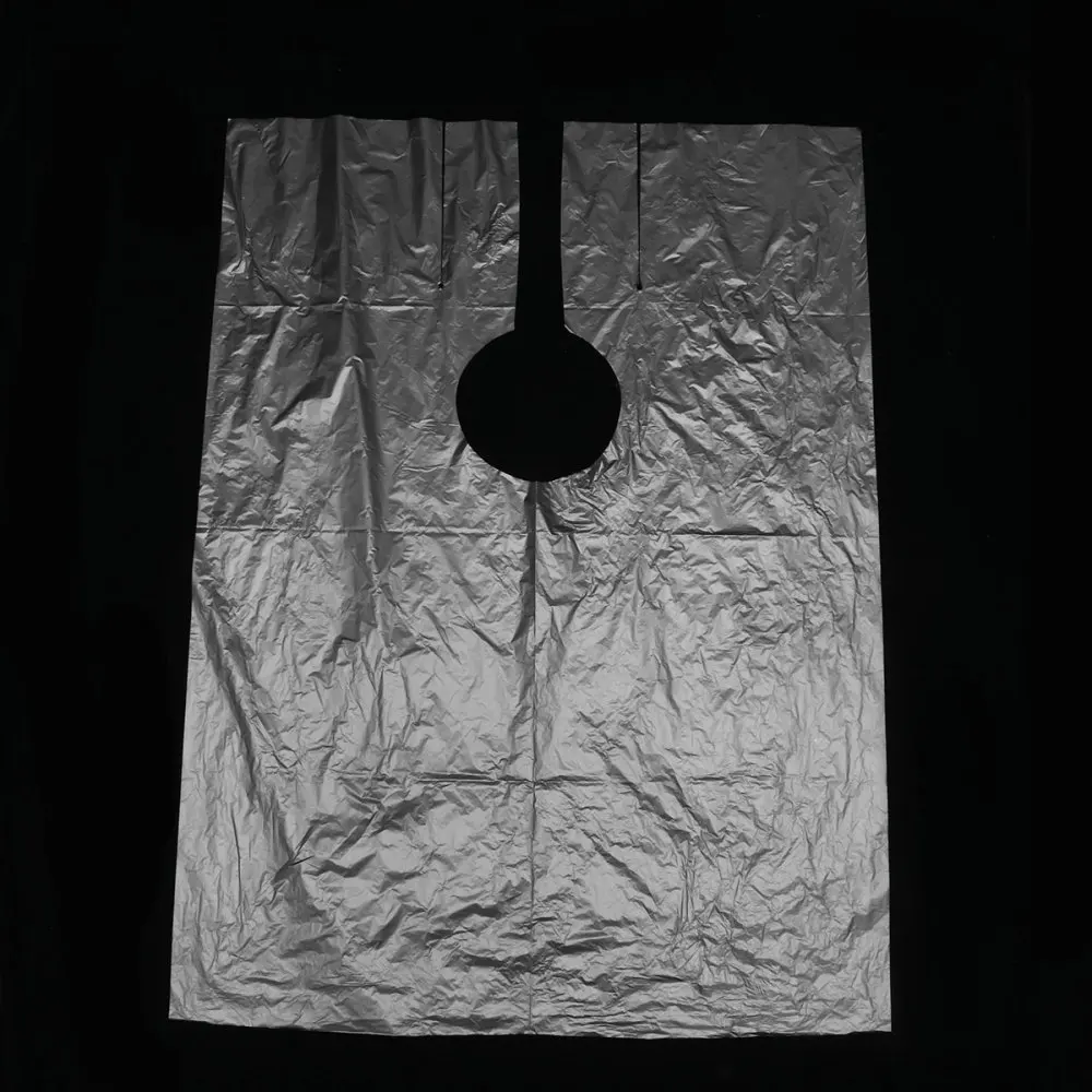 

100pcs in 2 Bags Disposable Hairdressing Cloth One Time Waterproof Transparent Shawl for Men Hair Dyeing(White)