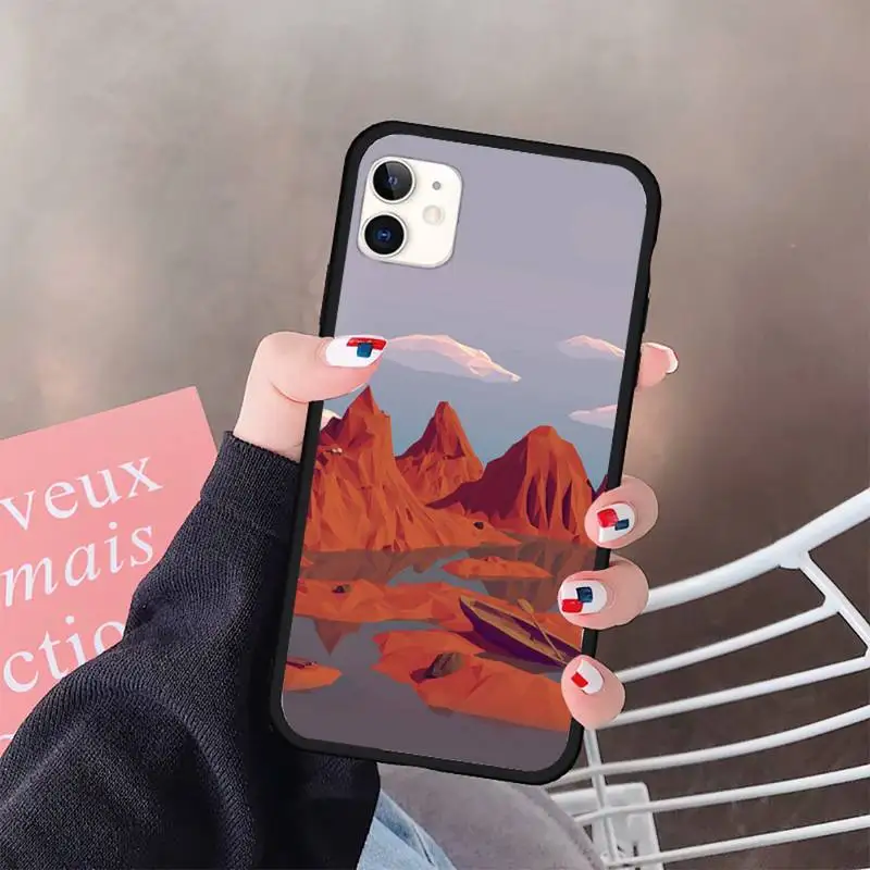 

Hand Painted Landscape Phone Case for iPhone 11 12 pro XS MAX 8 7 6 6S Plus X 5S SE 2020 XR mini
