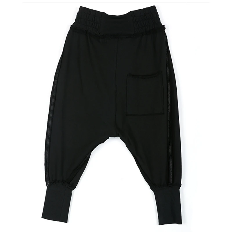 Elastic Waist Black Gothic Baggy Fashion Hip Hop Solid Joggers Women Pants Harem Punk Rock Loose Trouser Ladies Sweatpants | Женская