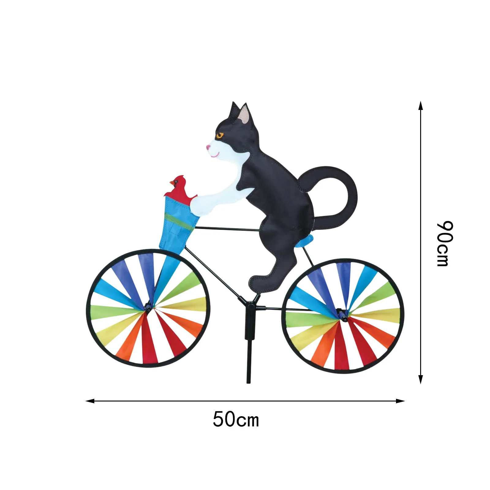 

Puppy Animal on Bike Diy Windmill Animal Bicycle Wind Spinner Whirligig Garden Lawn Decorative Gadgets Kids Outdoor Toys