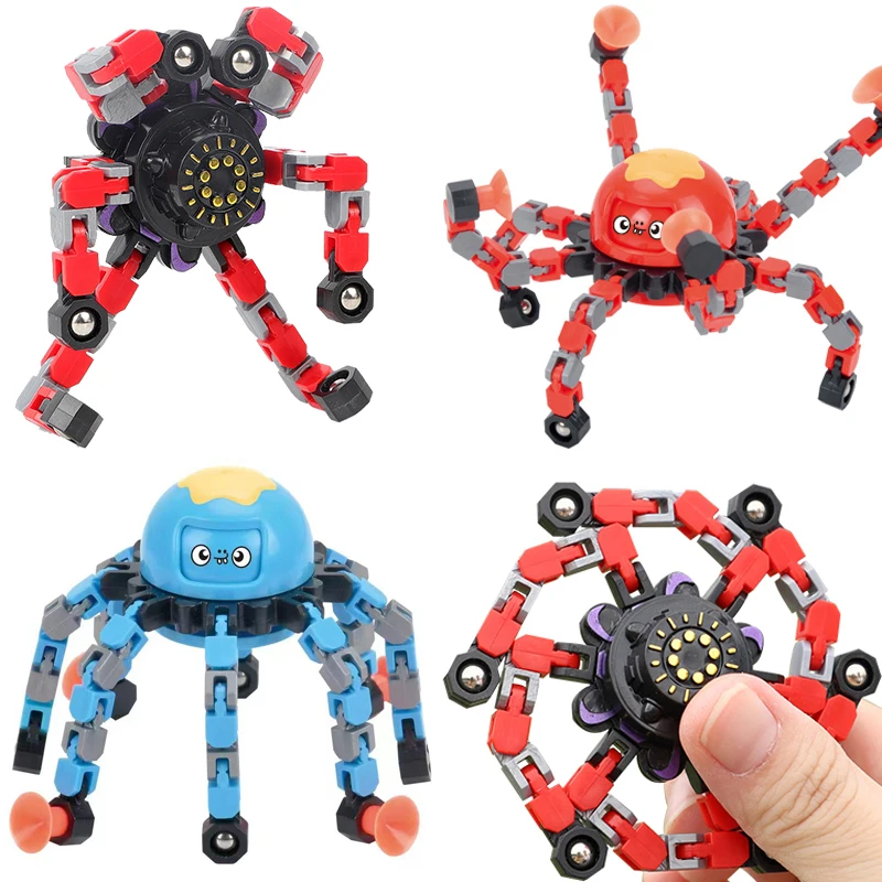 

Subbt Мультяшные механические пальцы, фиджет-Спиннер, игрушки для детей, «сделай сам», детская антистрессовая фиджет-цепь, ручной Спиннер, под...