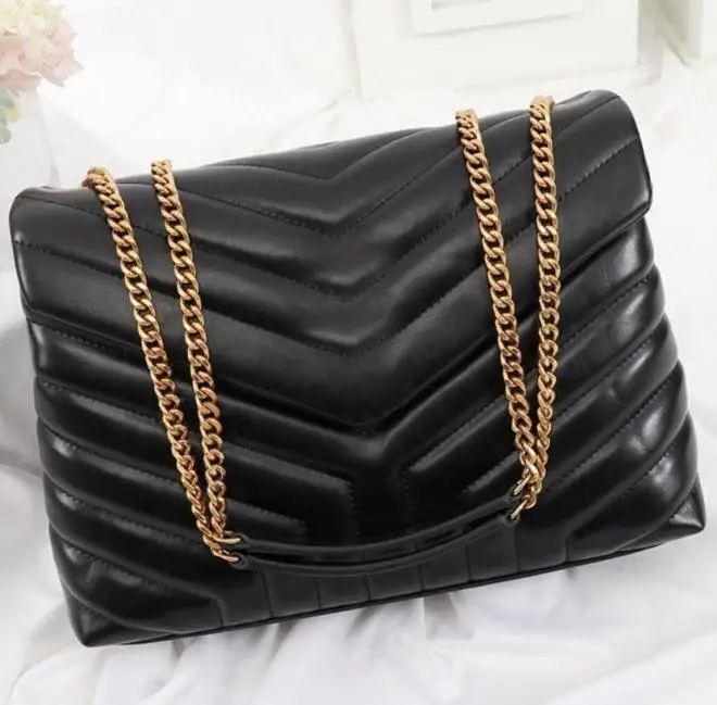 

Designer handbags HOT square fat Chain Bag Real Leather Women's Bag Large-Capacity Shoulder Bags High Quality Quilted Messenger