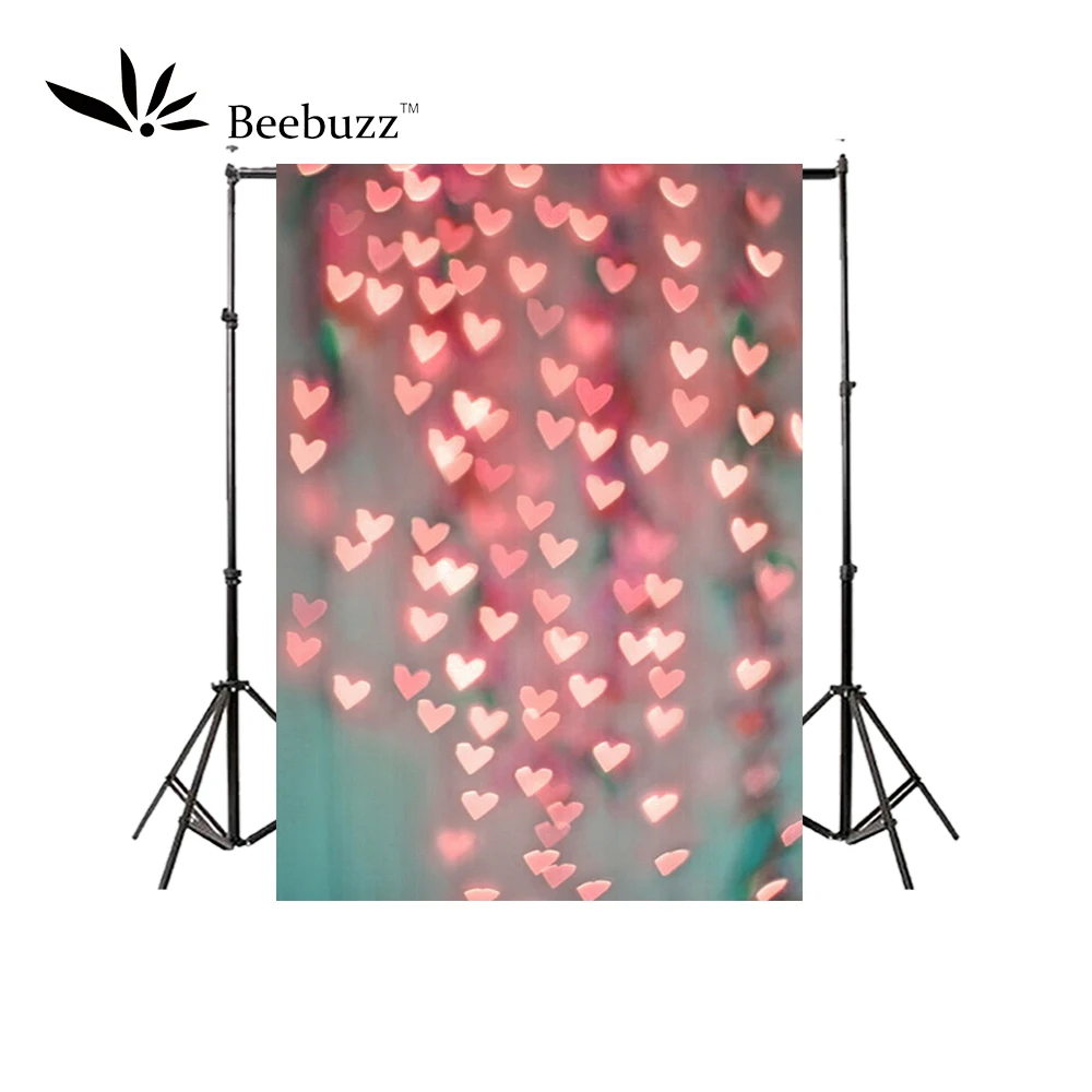 Фон для фотосъемки Beebuzz розовый неоновый фон в горошек со звездами Фотофон