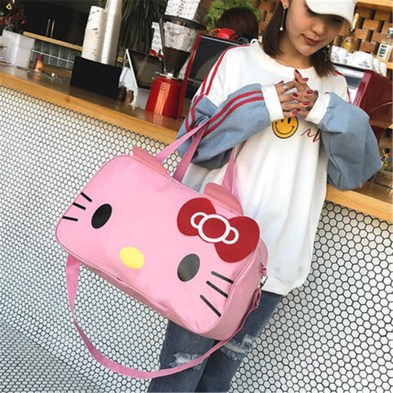 HELLO KITTY Женская модная сумка мессенджер из парусины изысканная Большая