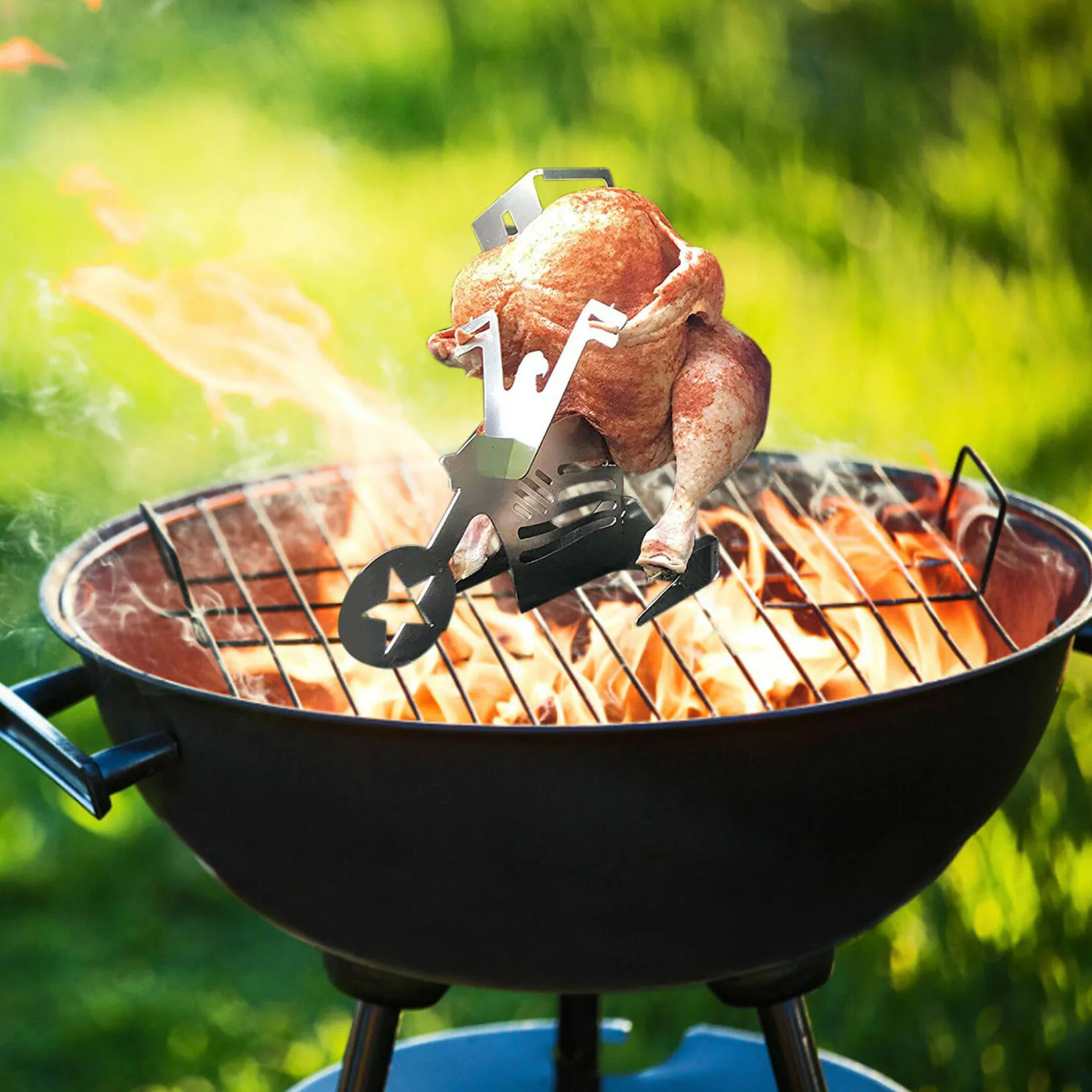 Забавная подставка для барбекю курицы пива американский мотоцикл стойка из