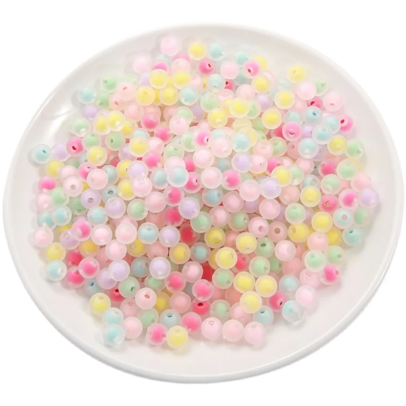 

110pcs 8mm Round Shape Acrylic Beads DIY Bracelet Accessories Gift Handcraft Department Jewelry Findings