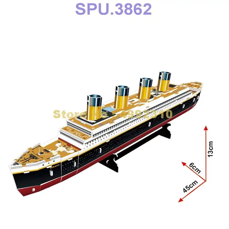 Модель корабля Титаник 3d бумажная игрушка пазл 35 шт.|Пазлы| |