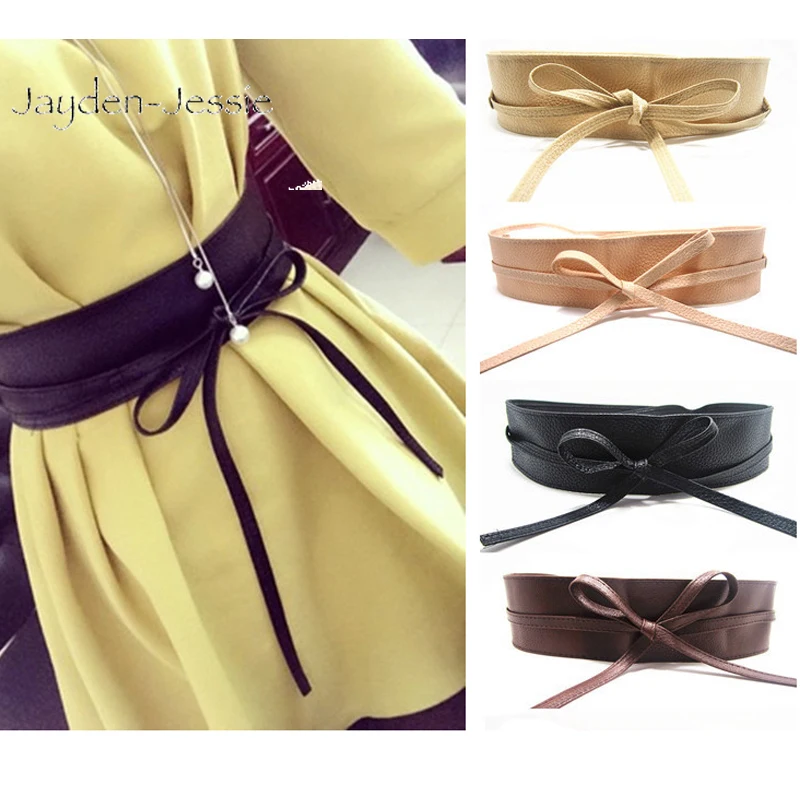 2019 простой широкий пояс Одежда Бант аксессуар галстук юбка эластичный женский