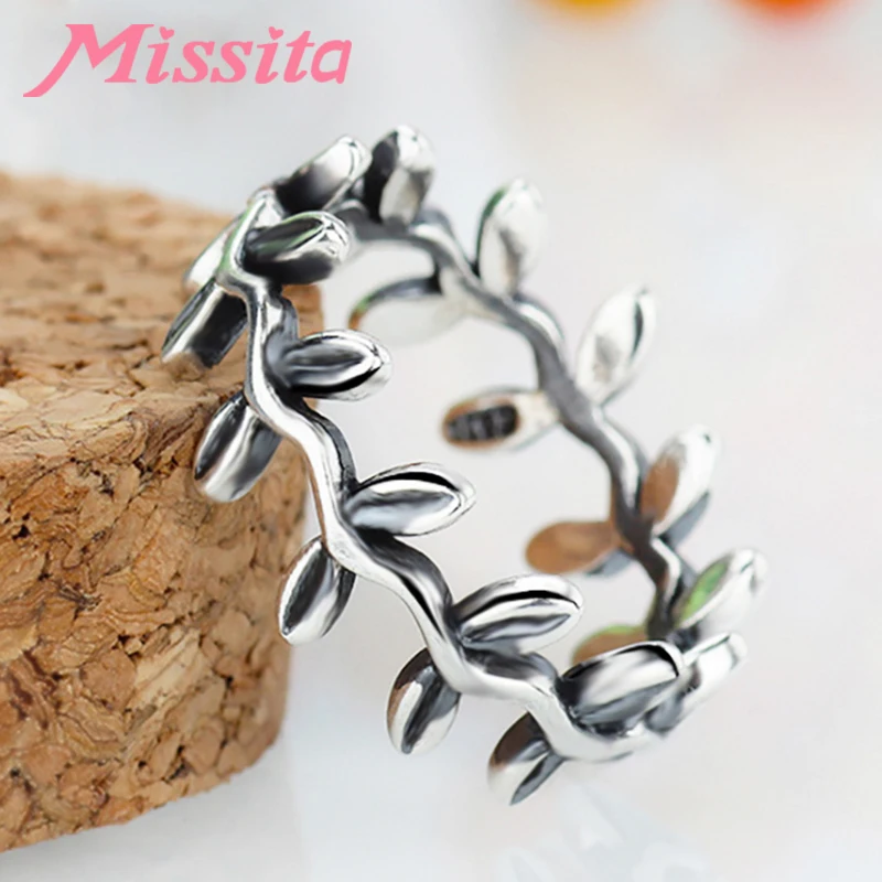 MISSITA 100% 2019 Новая мода Дерево лист оливковое кольца в виде веток для женщин