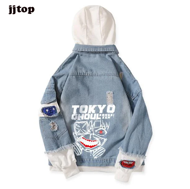 Толстовка для косплея с аниме Токийский Гуль мужчин и женщин джинсовая куртка