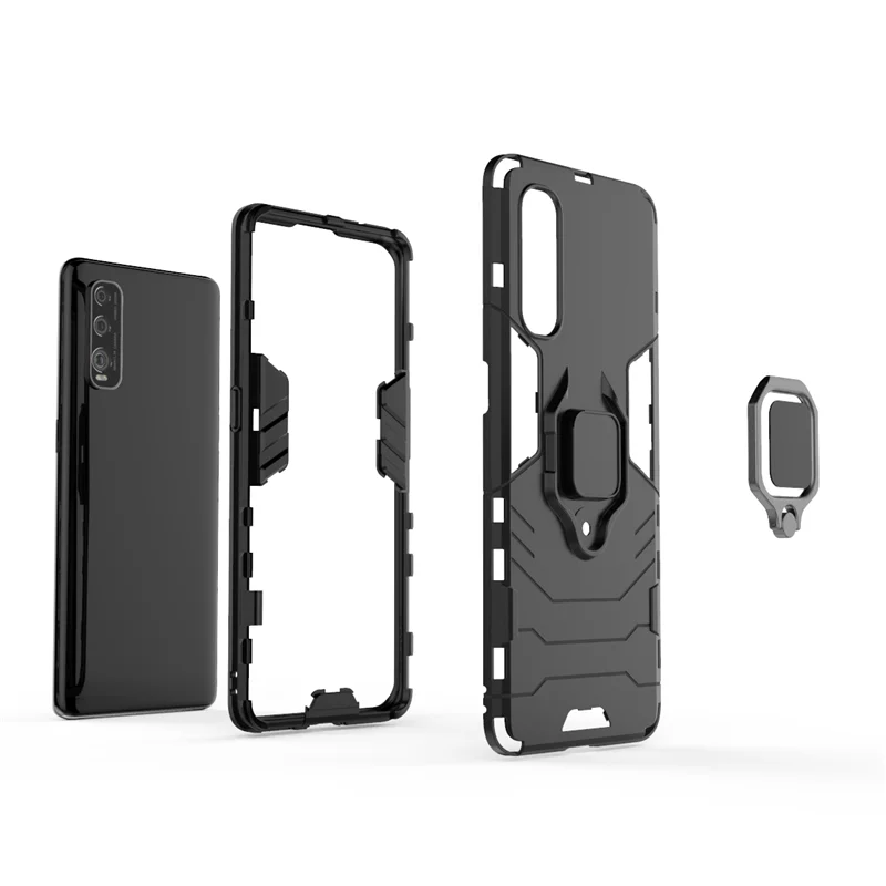 For OPPO find x2 case PC hard shockproof cover soft TPU silicone frame for ring magnetic car holder funda coque | Мобильные телефоны