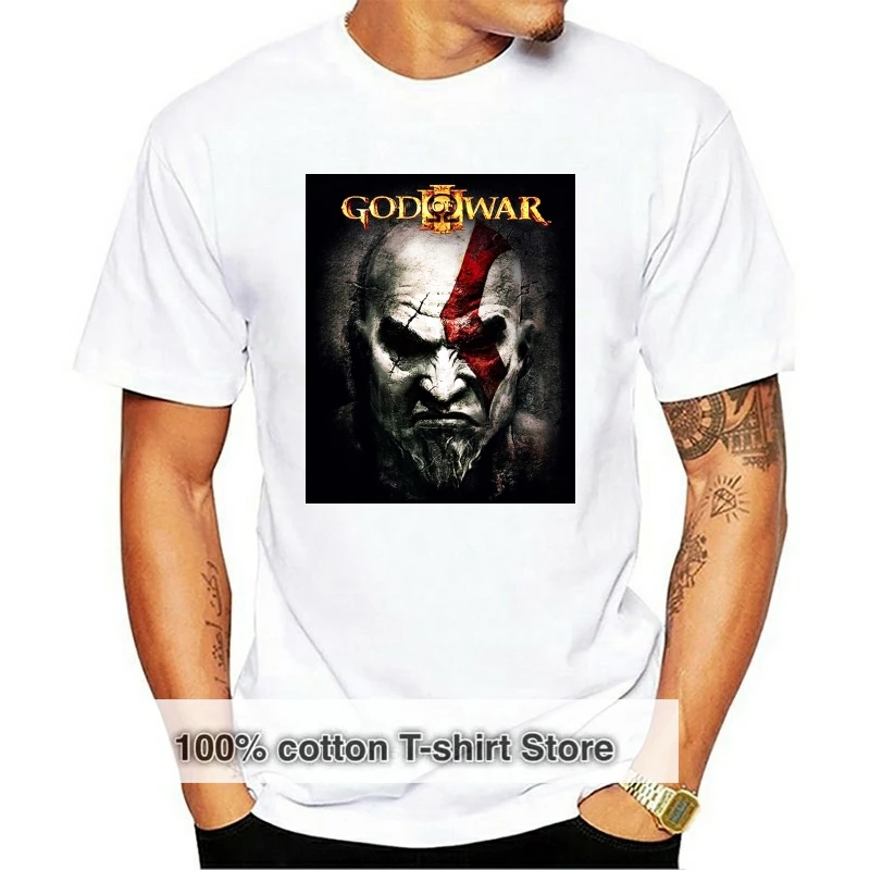 

Мужская футболка Kratos God Of War, черная забавная футболка, новинка, женская футболка