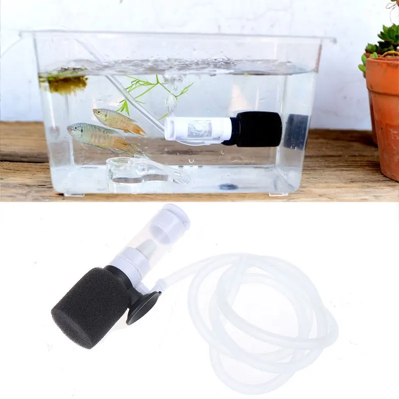 

Aquarium Mini Pump Filter for Fish Tank Air Pump Airstone Silent Sponge Filtering Oxygen Submersible Skimmer Water Accessories