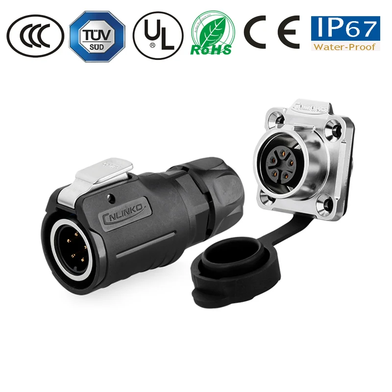 Водонепроницаемый разъем провода и кабеля Разъем M16 5 Pin Светодиодный