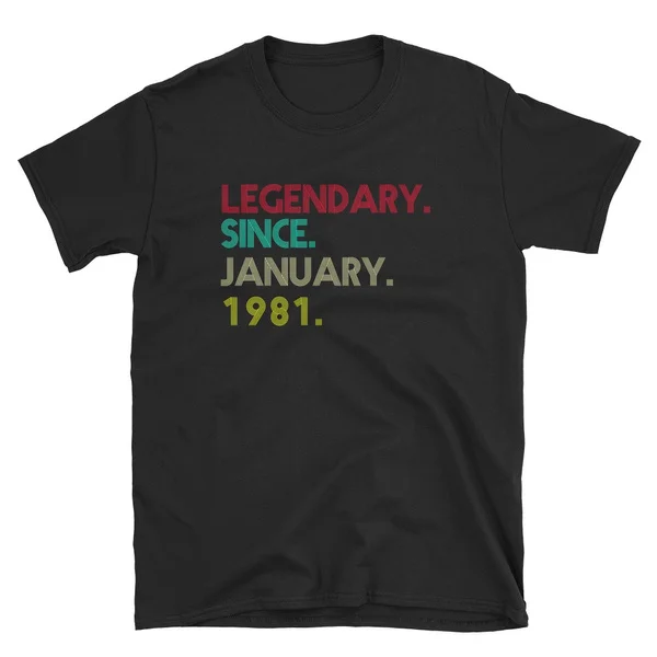 

Birthday Retro Legendary Since January 1981 T-Shirt