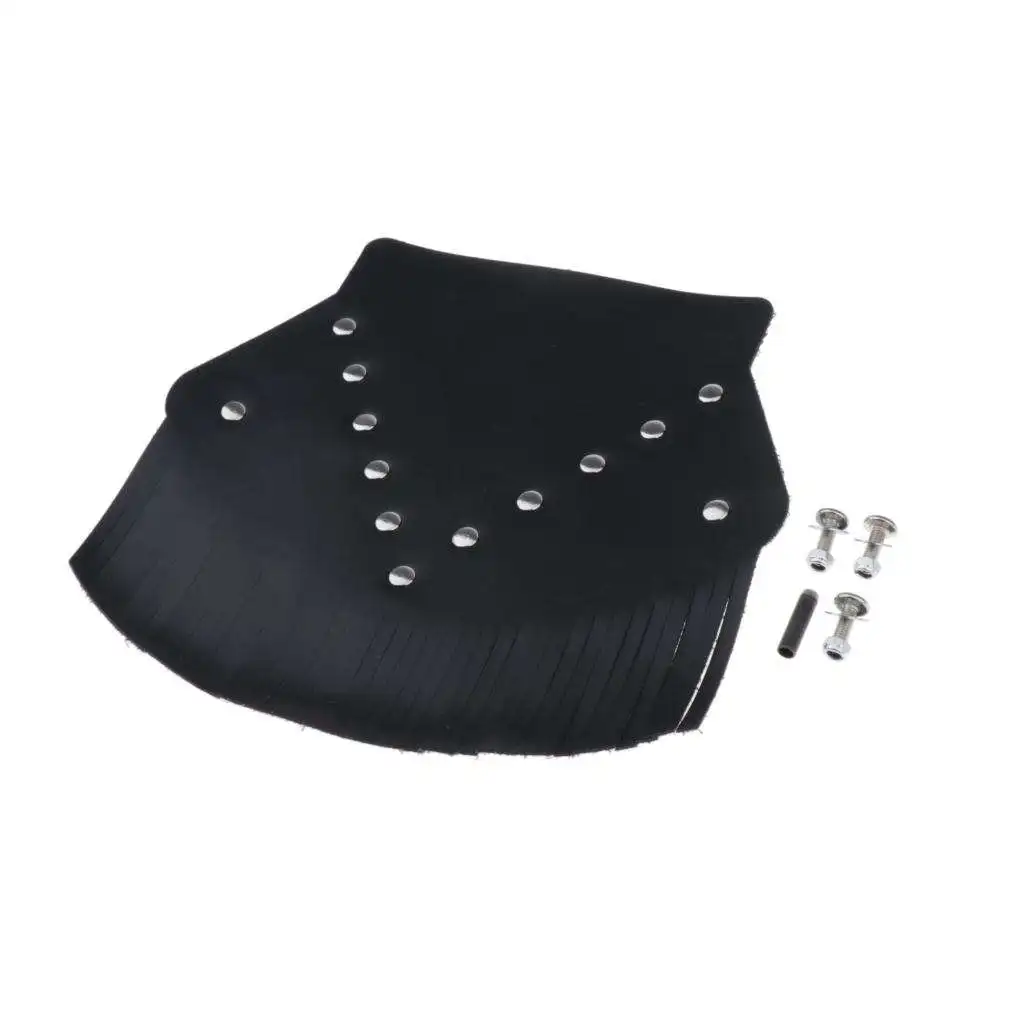 

MagiDeal Motorcycle Rear Mud Flap Universal Black Double PU Leather