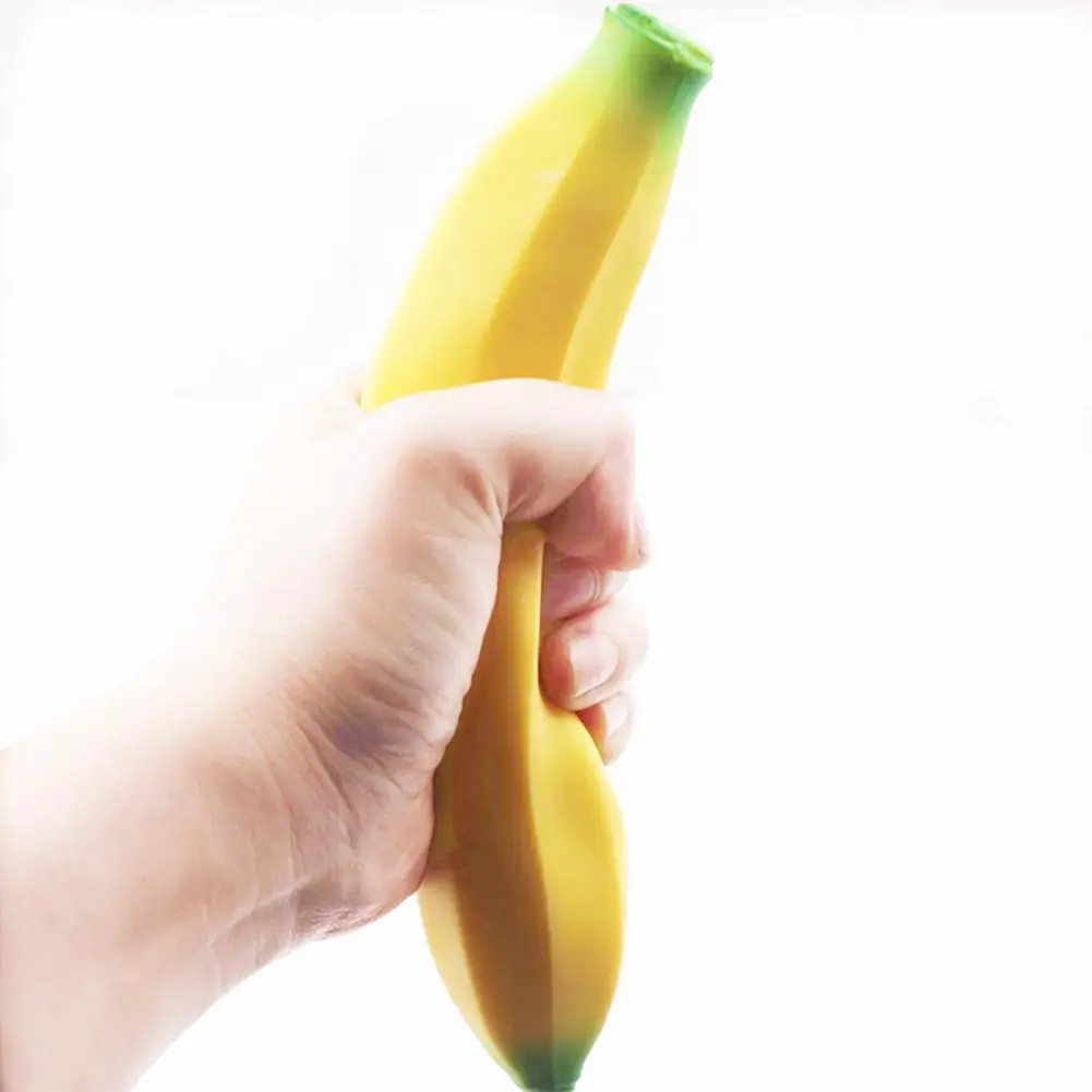 

Имитация сжимаемая Банановая игрушка для декомпрессии игрушечные фрукты эластичные игрушки Реалистичные мягкие декомпрессионные вентиля...