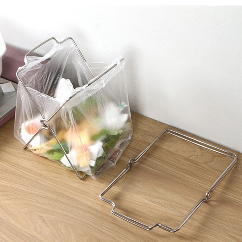 Складной держатель для мусорного пакета из нержавеющей стали | Дом и сад