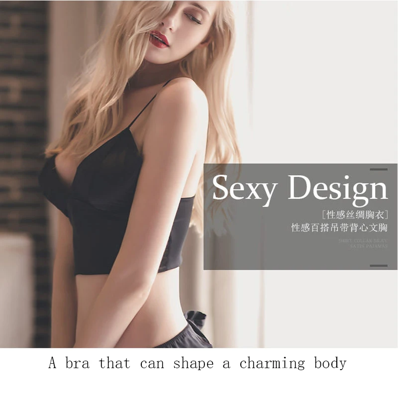 

Meitemuyang Seamless Soft Bras for Women Underwear Thin Strap Wireless Push Up Bra Backless Comfort Bralette Top Sexy Lingerie