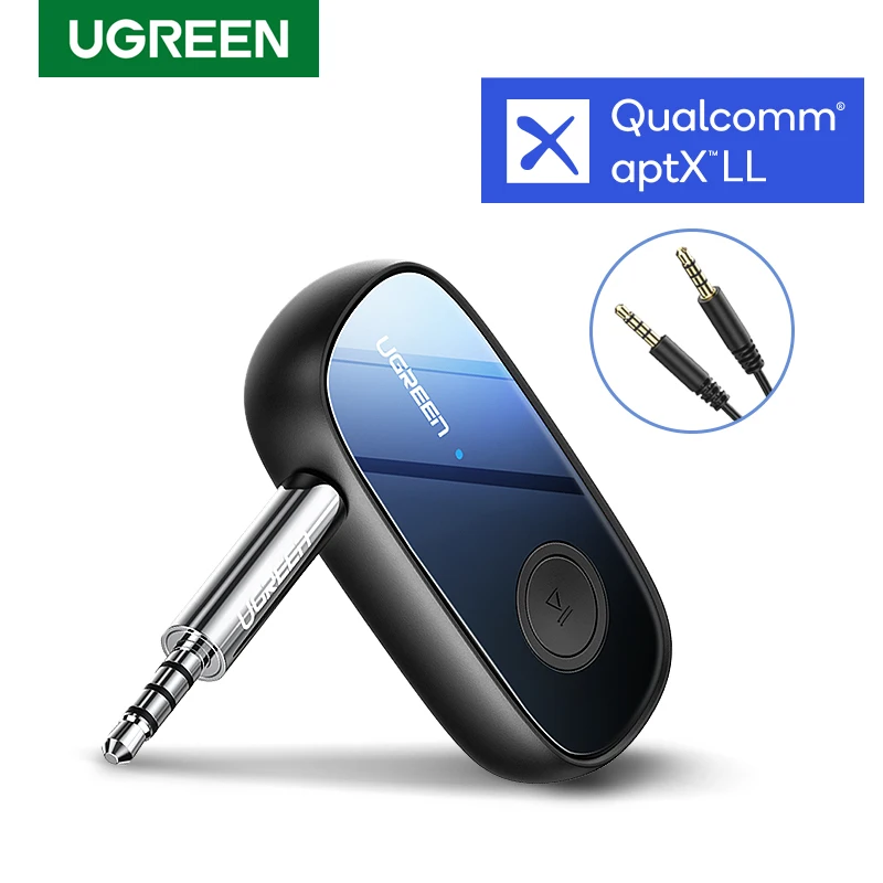 

Приемник UGREEN Bluetooth 5,0 aptX LL 3,5 мм AUX Jack аудио беспроводной адаптер для автомобиля ПК наушников микрофон 3,5 Bluetooth 5,0 приемник