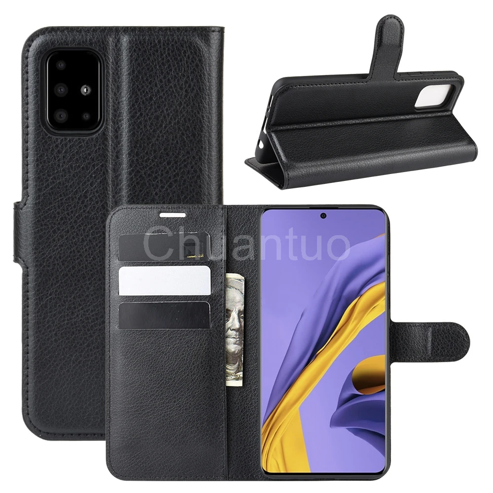 Чехол книжка из искусственной кожи для Samsung Galaxy A51 флип кошелек чехлы телефонов с