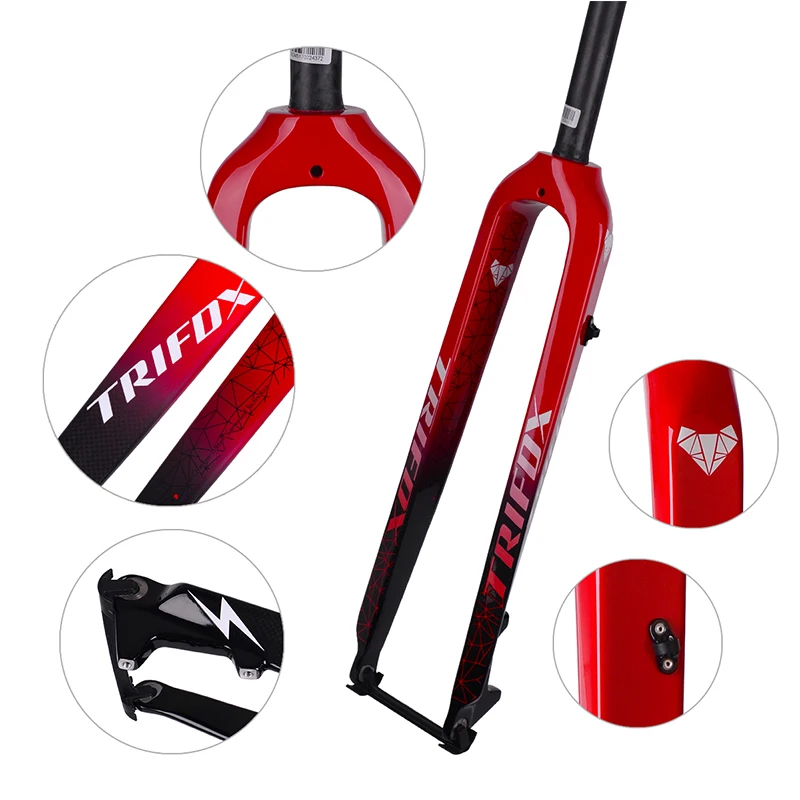 

Вилка для горного велосипеда из углеродного сплава, прямая трубка, MTB 29er 700C, жесткая, 100*9 мм, дисковый тормоз 160 мм, вилка для дорожного велосип...