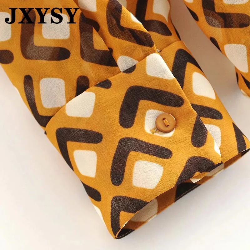 Женская блузка в английском стиле JXYSY уличная мода с принтом blusas mujer de moda кимоно