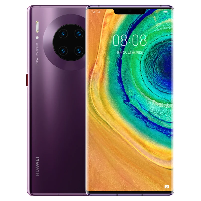 Новая модель,, huawei mate 30 Pro, смартфон Kirin 990, четыре ядра, 6,53 дюйма, 2400x1176 ПЗУ, 40MP+ 40MP+ 32MP, 40 Вт, супер зарядка