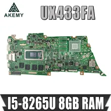 UX433FA motherboard For ASUS UX433FN UX433FA UX433F UX433 laptop Mainboard UX433FA mainboard tested W/ I5-8265U 8GB RAM
