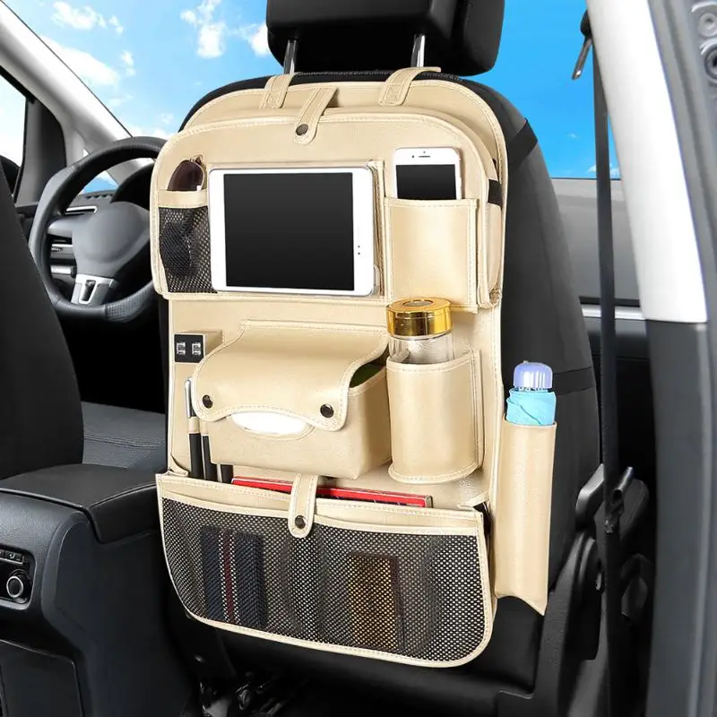 Органайзер для заднего сиденья автомобиля складной стол 4 USB зарядное устройство