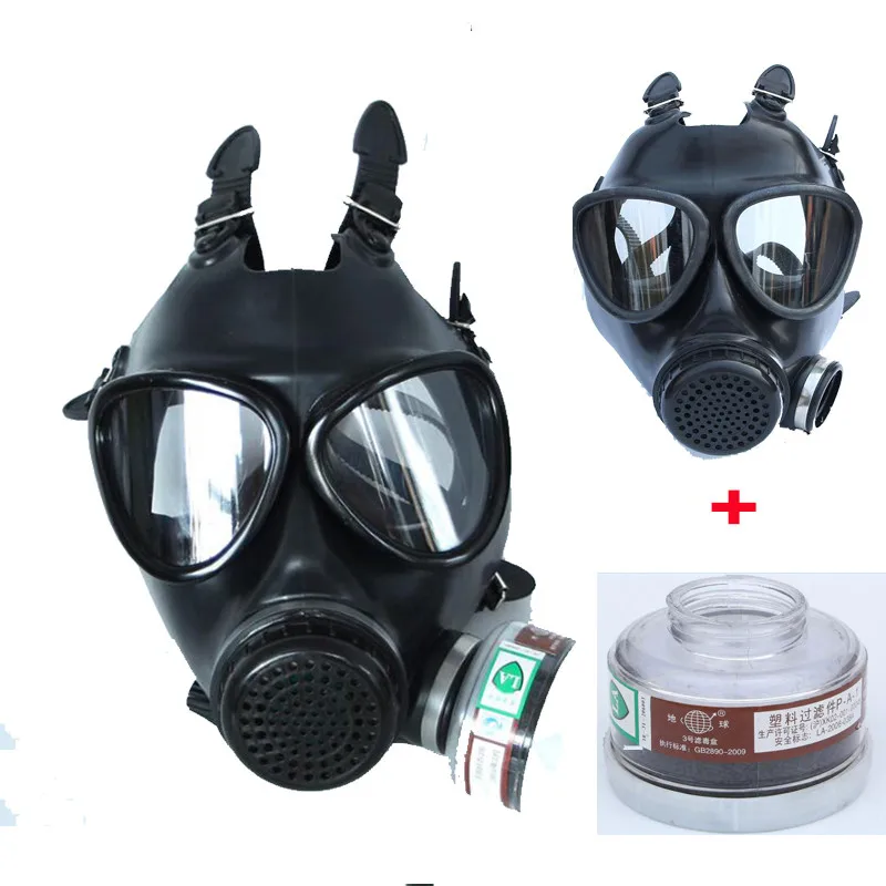 Newly painted spray military Soviet army chemical gas mask with filter silicone 40mm | Красота и здоровье