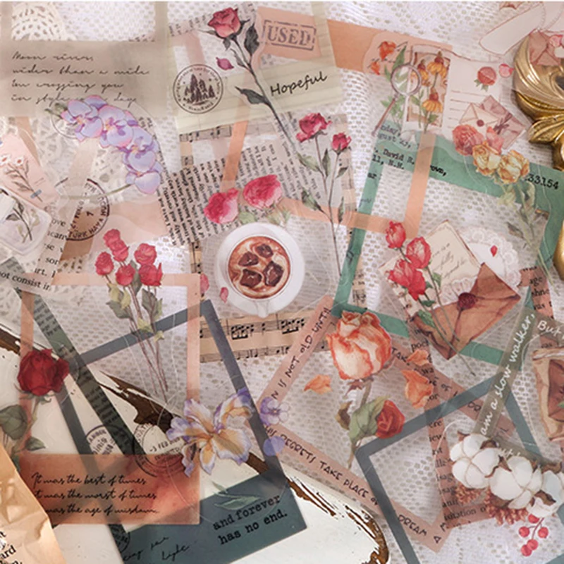 30 шт./пакет Винтаж розовое пленка с китами рамка ПЭТ стикер посылка DIY дневник